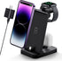 3 in 1 Charging Station with 18W Wall Adapter, Portable Foldable Charger Stand for Multiple Devices