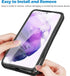 CCSamll Clear Case for Samsung Galaxy S21 5G with Screen Protector, Slim Shockproof TPU Bumper, QC Pink Full Body