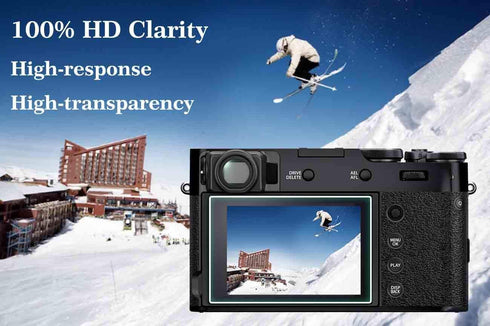 Screen Protector for Fujifilm X100VI X100V Camera, 3 Pack with Hot Shoe Cover, 0.3mm 9H Hardness