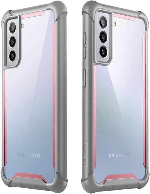 i-Blason Ares Series Case for Galaxy S21 Plus 5G, Rugged Clear Bumper Case Without Built-in Screen Protector (Pink)