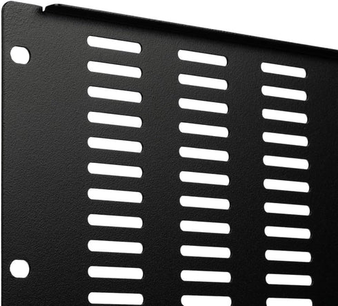 NavePoint 4U Blanking Panel, Slotted Flanged 19 inch Wide Network Server Rack Filler Panel, Steel with Hardware