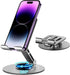 Jofnaylr Desktop Phone Holder, Metal Cell Phone Stand for Desk, Fully Adjustable/Foldable/360 Degree