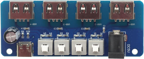 GODIYMODULES 5V 4-Way Power Expansion Module Button Control Power Supply USB Distribution Board Power Supply Hub