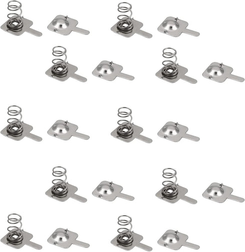 Heyiarbeit 50 Pairs AA Battery Spring Plate, Positive Negative Conversion Spring Contact Nickeling Plate 12mmx10mm