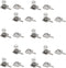 Heyiarbeit 50 Pairs AA Battery Spring Plate, Positive Negative Conversion Spring Contact Nickeling Plate 12mmx10mm