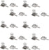 Heyiarbeit 50 Pairs AA Battery Spring Plate, Positive Negative Conversion Spring Contact Nickeling Plate 12mmx10mm