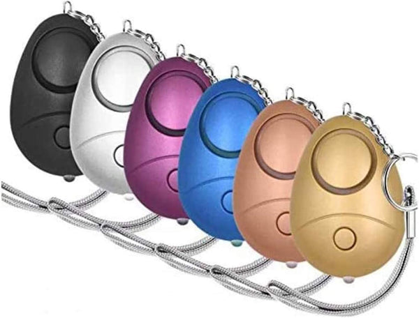 Safe Sound Personal Alarm, 6 Pack 140DB Keychain with LED Lights, Emergency Safety Alarm for Women, Men, Children