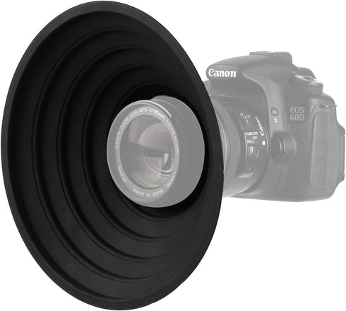 Lens Hood for Nikon Canon Pentax Sony 70-90mm Camera Lens, Anti-Glass Anti-Reflective Silicone Collapsible