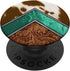 Cowhide Turquoise Brown Pattern Cool Cow Animal Print PopSockets Standard PopGrip