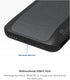 HALO 10000 AC, 10,000mAh Internal Battery with Built-in AC Wall Plug & Charging Cables, Black