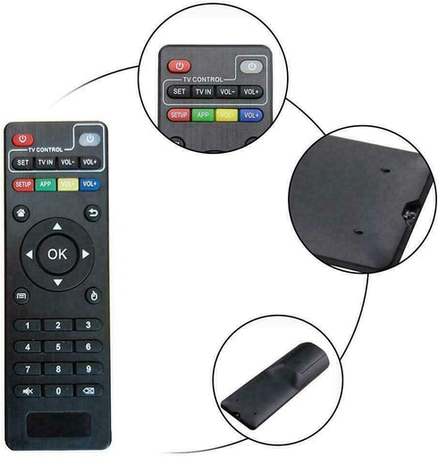 Young Replacement Remote Control for Android TV Box MXQ, MXQ PRO, MXQ-4K, M8S, M8N, T95, T95M, Black