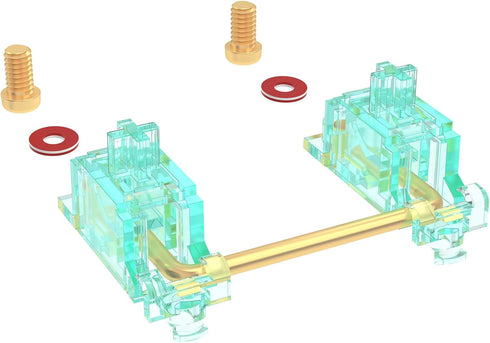 DUROCK Stabilizer V2, Screw-in Stabilizers with 2u, 6.25u, 7u Wires, PCB Mount for Mechanical Keyboards (V2 Teal 80%