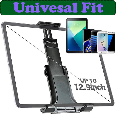 Universal 2 in 1 Car Cup Holder Tablet Mount - Upgraded 9" Long Neck iPad Holder for All Cellphones/Tablets up to 12.9"