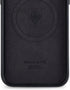 iPhone 15 Pro Max Leather Case, Genuine Leather with Built-in Magnets for Wireless Charging - Midnight