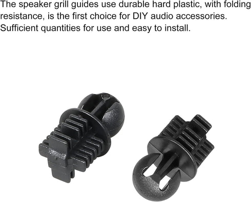 MECCANIXITY Speaker Grill Guides, Plastic Black Ball Socket Type Dia 12mm, Pack of 8