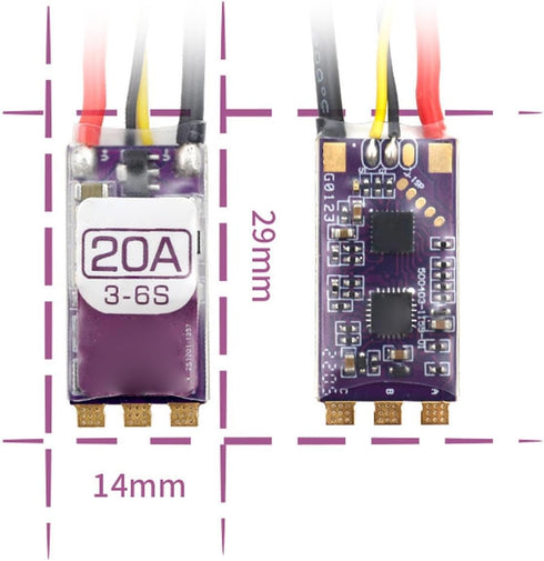 32 20A 170 450 STN32G071 32 Electronic Speed Controller Bit High Performance Drone ESC with Low Noise for Multirotor