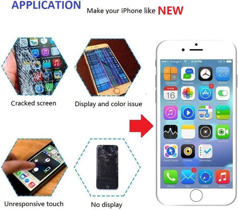 Brinonac Screen Replacement for iPhone 8/SE 2020, 4.7 inch LCD Digitizer Touch Screen Full Set