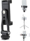 UTEBIT Universal Phone Tripod Mount with Cold Shoe Mount, 1/4" Thread 180 Tilt