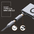 JXMOX 2.0 (2-Pack)Type 2.0 3+, MP3 USB C to Mini USB Adapter, C Female to Mini USB Male Convert Connector Support