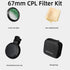 Nkmooxe 67mm 17 16 15 14 13 12 (67mm Clip-on CPL Phone Camera Lens Filter Kit, HD Circular Polarizing Filter
