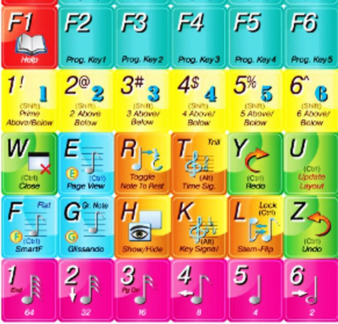 MAKEMUSIC Finale Keyboard Stickers for Desktop, Laptop, or Notebook