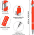 MorPionk 8 Pack 2-in-1 1.0 mm Ballpoint Pen Stylus Retractable Metal Stylus Pens for Touch Screens with Stylus tip