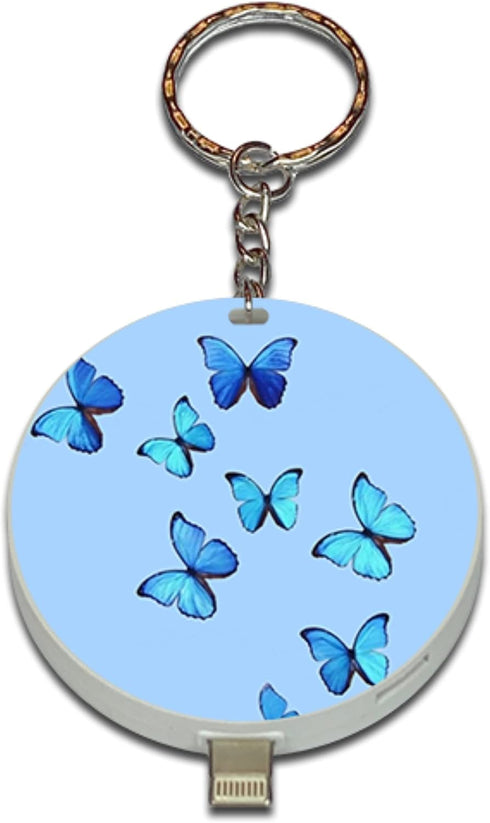 UPLUG Blue Butterlies Print Charger Power Bank Key-Chain