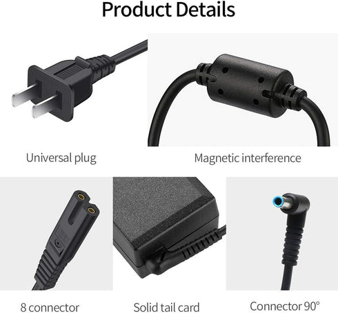 45W Laptop Charger for HP 14 inch Laptop 14-DK 14-DQ 14-DF 14-DH 14-DS Series, Power Adapter 14-DF0023CL