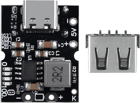 ATNSINC 12PCS 5V 2A Type-C USB Boost Converter Step-Up Power Module Mobile Power Bank Accessories with Protection LED