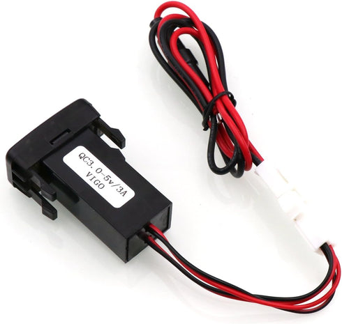QC3.0 + 5V 3A Dual USB Power Socket - Quick Charge Car Charger USB Adapter for Smartphone, PDA, Android GPS for Toyota