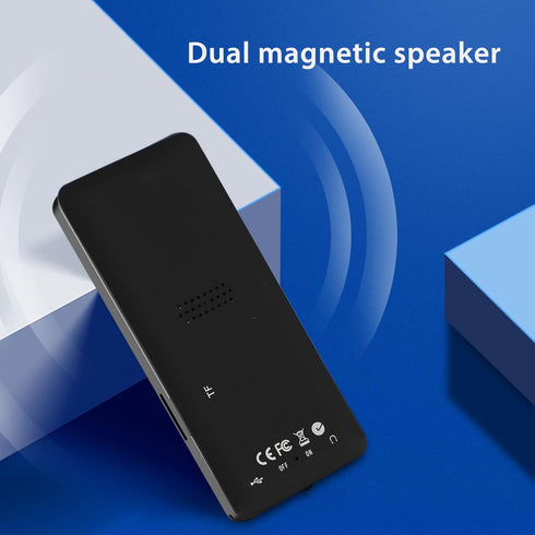 Diyeeni MP3 1.8in MP4 MP3 350mAh 64GB Bluetooth Player, Compact Music Player with Screen, Built in Speaker, Players