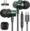 COOYA USB C Headphones, Type C Wired Earbuds with Bass Stereo, Noise Canceling Earphones for iPhone 15 Pro, iPad 10,