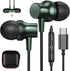 COOYA USB C Headphones, Type C Wired Earbuds with Bass Stereo, Noise Canceling Earphones for iPhone 15 Pro, iPad 10,