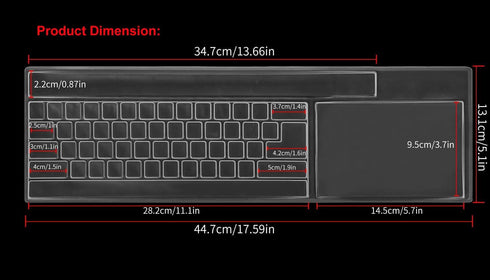 CaseBuy 104/107 Clear Desktop Computer Keyboard Cover Skin for PC Keys Standard Keyboard, Anti Dust Waterproof Keyboard