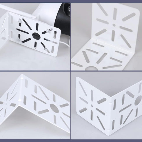WiTi L-Shape Wall and Ceiling Mount Bracket for CCTV Cameras, Solid Metal Holder for Security Surveillance