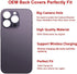 OEM Rear Back Glass Replacement for iPhone 14 Pro 6.1 inches with Repairing Tool Kit (Deep Purple)