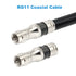 RG11 Connectors 20 Pack, F Type Connectors, RG11 Coax Cable Compression Fitting with Weather Seal O Ring