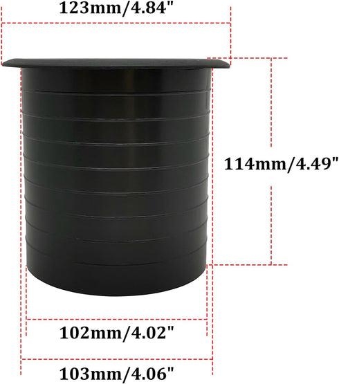 Speaker Cabinet Port Tubes for PA/DJ Speaker Cabinets Subwoofer Bass Reflex Tube Bass Box Vent, 4" Diameter, 4.5" Length - 2Pack