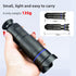 Andoer 36X Telephoto Lens Kit with Mini Tripod, Phone Clip, Holder, Lens Bag, Cleaning Cloth for Hiking, Camping