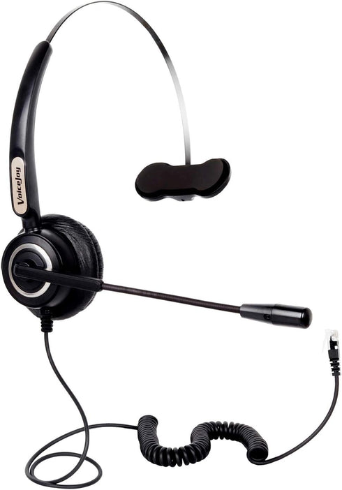Office Headset with RJ9 Plug for Yealink T22P T26P T28P Phones, Compatible with Avaya 1608 9630 9640 9650 9620,