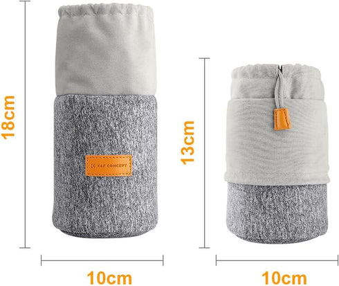 K&F Concept Lens Pouch 2-in-1 Expandable Camera Lens Bag Case for Canon, Nikon, Sony, Pentax, Olympus