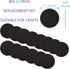 SALEX 1 inch Set 32 3M Cell Phone Metal Stickers for Magnetic Car Mount. Replacement of Mini Magnet Metal Plates. Black