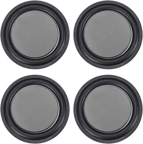 uxcell 4Pcs 2.5" 67mm Bass Speaker Passive Radiator Rubber Vibration Plate for Subwoofer Repair