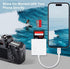 Hididi Sd Card Reader for iPhone iPad Camera,Dual Card Slot Memory Card Reader Supports SD and TF Card Trail Camera