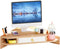 Triangle Monitor Stand Riser, Desktop Corner Shelf with Drawers, Wooden Computer Stand with Storage for Office