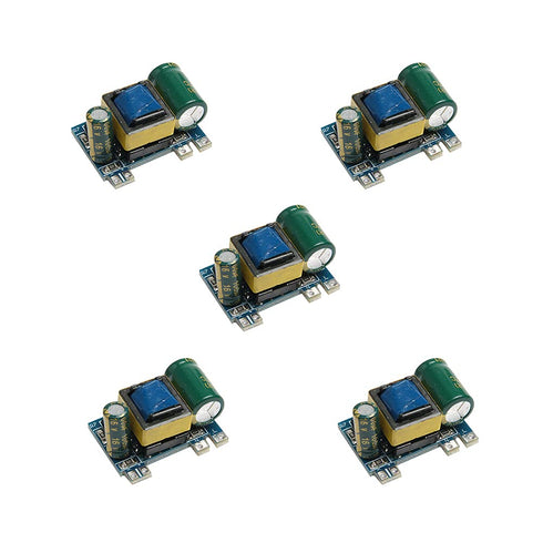 Acxico 5Pcs Mini AC-DC Converter Board Module, 12V 300mA Power Supply for 110V 120V 220V 230V to 5V 12V