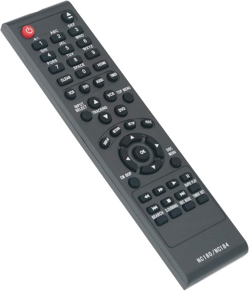NC180UH NC184UH NC180 NC184 Replace Remote Control for Funai DVD VCR ZV427FX4, Sanyo DVD Recorder VCR