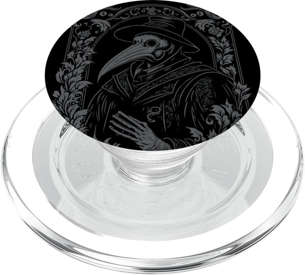 Plague Doctor Occult Gothic Pest Steampunk Black Death PopSockets PopGrip for MagSafe