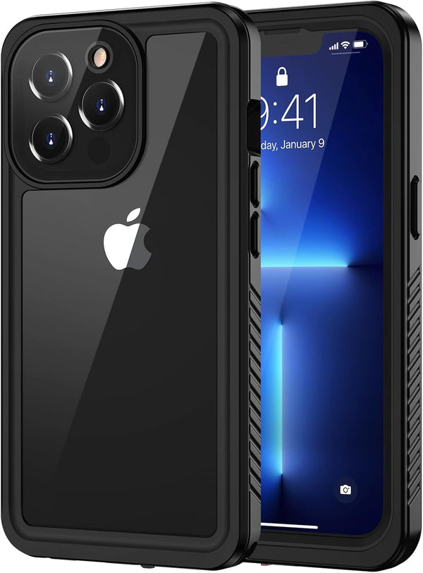 Lanhiem IP68 Waterproof Dustproof Shockproof Case for iPhone 13 Pro Max, Full Body Protective Cover with Screen