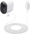 Weatherproof 25ft/7.6m Outdoor Charging Cable with Quick Charge Adapter for Arlo Ultra/Pro 3/4 & Floodlight (White)